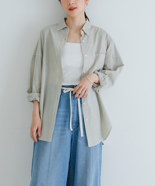 URBAN RESEARCH（アーバンリサーチ）の「new basic　ガーメントダイオーバーシャツ（シャツ/ブラウス・レディース・SAGE/PINK/IVORY・FREE）」の2枚目の写真