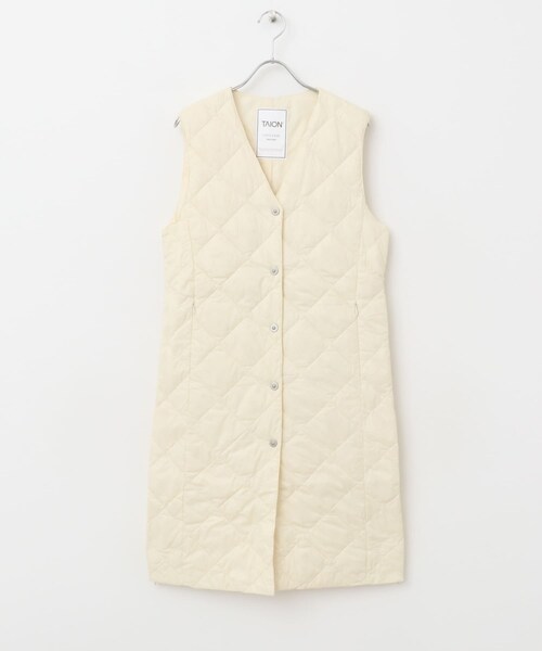 URBAN RESEARCH ROSSO（アーバンリサーチロッソ）の「TAION　VNECK LONG DOWN GILET（その他アウター・レディース・OFFWHITE/BLACK/DCHOCO/GBEIGE・M/L）」の9枚目の写真