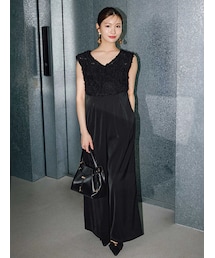 MERCURYDUO | チュールフリルドッキングロンパース(ドレス)