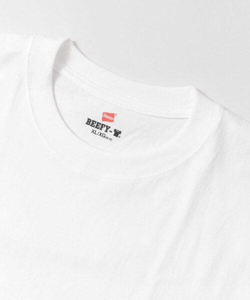 SENSE OF PLACE by URBAN RESEARCH（センスオブプレイスバイアーバンリサーチ）の「Hanes　BEEFY T-SHIRTS 1P（Tシャツ/カットソー・メンズ・WHITE/BLACK/D.PURPLE/D.GREEN・M/L/XL）」の11枚目の写真