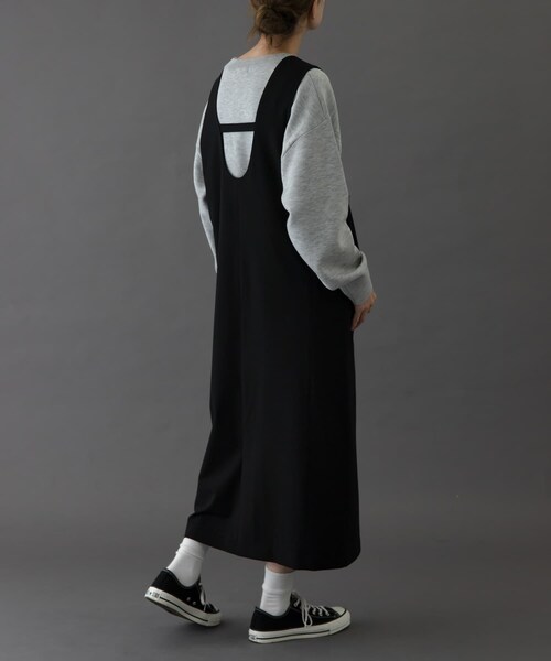 URBAN RESEARCH DOORS（アーバンリサーチドアーズ）の「FORK&SPOON　ウールライクジャンパースカート（ワンピース・レディース・BLACK/TOPCCL・1/2）」の16枚目の写真