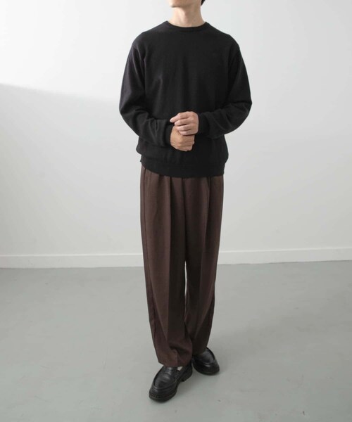 ITEMS URBANRESEARCH（アイテムズ アーバンリサーチ）の「カシミヤ×コットンクルーネックセーター（ニット/セーター・メンズ・GRY/BRD/MOC/BLK・M/L）」の21枚目の写真
