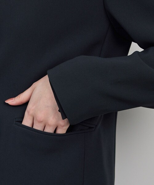 ROPE'(ロペ)の「トリアセダブルクロス クルーネックジャケット/イージーケア・セットアップ対応・25AW(ノーカラージャケット・レディース・ネイビー・36/38/40)」の20枚目の写真