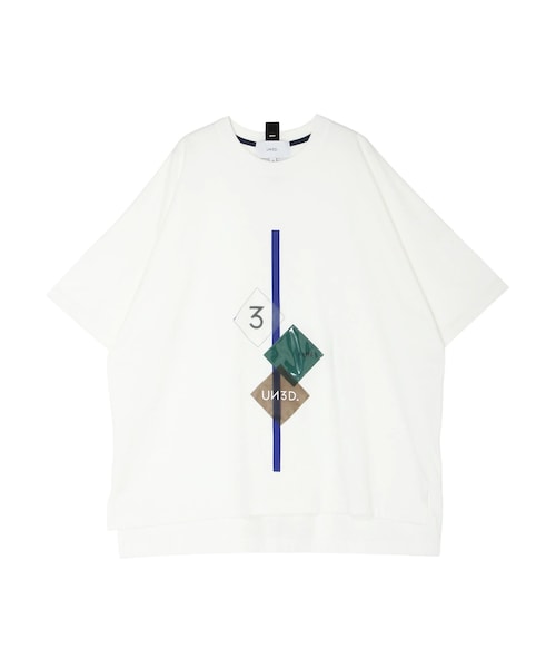UN3D.(アンスリード)の「SQUARE FILM PRINT T SHIRT(Tシャツ/カットソー・レディース・ホワイト/ブラック・F)」の1枚目の写真