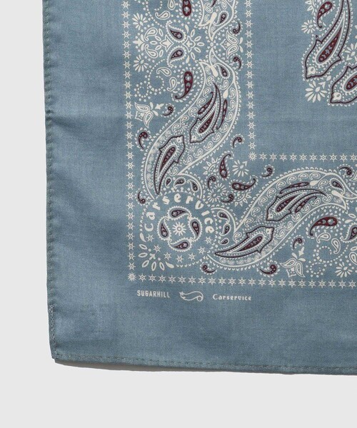 ADAM ET ROPE'(アダムエロペ)の「【SUGARHILL/シュガーヒル】"CAR SERVICE" BANDANA(バンダナ/スカーフ・メンズ・ブラック/ブルー系/ワイン・F)」の13枚目の写真