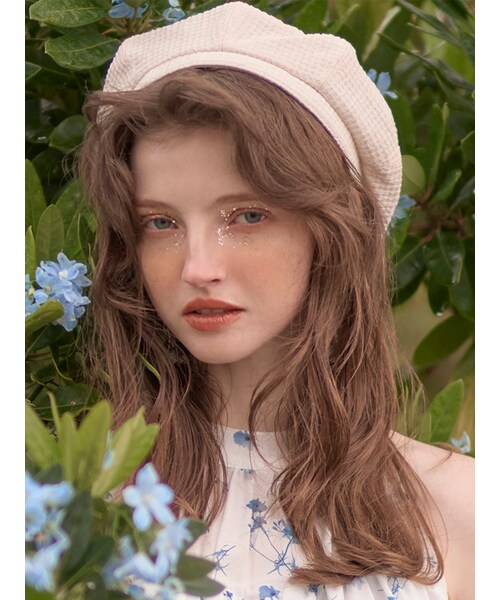 RESEXXY（リゼクシー）の「ベーシックサマーベレー帽（ハンチング/ベレー帽・レディース・アイボリー/ブラック・F）」の2枚目の写真