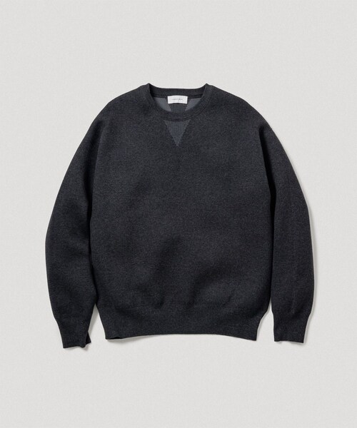 ADAM ET ROPE'（アダムエロペ）の「杢スウェット ニット プルオーバー（ニット/セーター・メンズ・チャコール/グレー系/ベージュ系・L/M/S）」の3枚目の写真