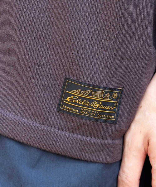 ADAM ET ROPE'（アダムエロペ）の「【Eddie Bauer】Knit Henly Neck Shirts（ニット/セーター・メンズ・ダークブラウン/グリーン・L/M）」の15枚目の写真