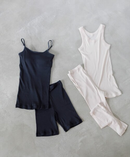 かぐれ（カグレ）の「シルクテレコショートレギンス（レギンス/スパッツ・レディース・IVORY/CHARCOAL・FREE）」の22枚目の写真