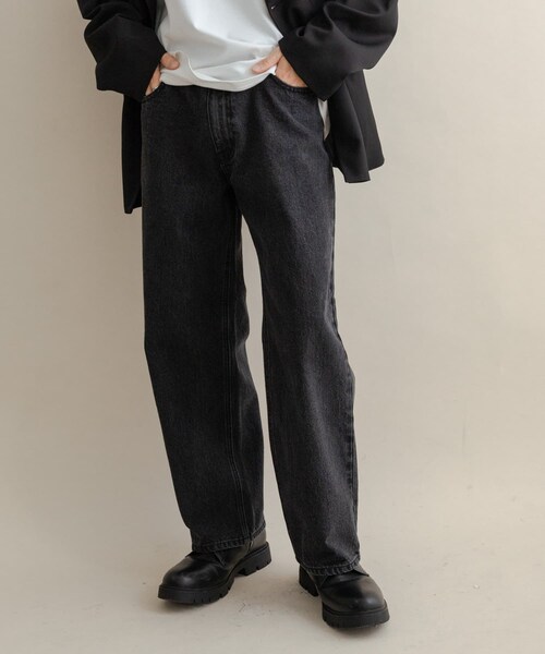 SENSE OF PLACE by URBAN RESEARCH（センスオブプレイスバイアーバンリサーチ）の「ストレートデニムパンツ（デニムパンツ・メンズ・BLACK/BROWN/L.INDIGO・S/M/L）」の5枚目の写真