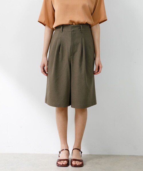 URBAN RESEARCH ROSSO（アーバンリサーチロッソ）の「『UR TECH DRYLUXE』F by ROSSO　タックハーフパンツ（その他パンツ・レディース・BLACK/BEIGE/MOCHA・36/38）」の17枚目の写真