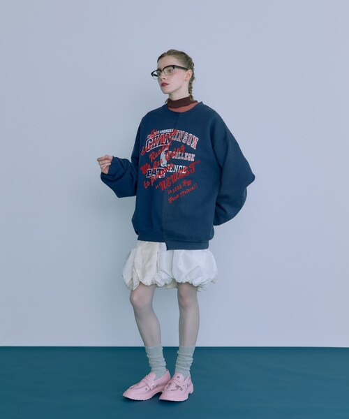 THE GOODLAND MARKET（ザグッドランドマーケット）の「77circa　2fabric 2way balloon SK（スカート・レディース・white/black・one）」の14枚目の写真