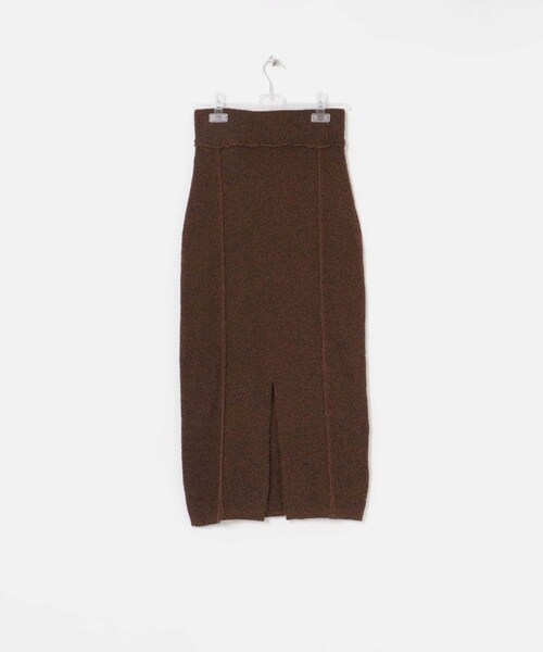 LAATO（ラート）の「mosa knit skirt（スカート・レディース・ケール/マロン・FREE）」の6枚目の写真