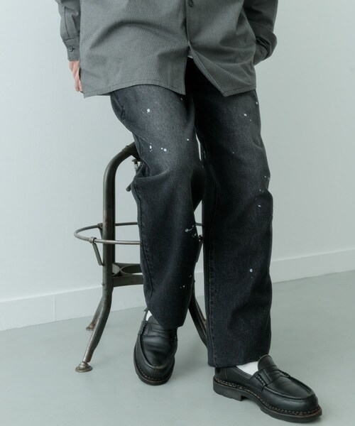 ITEMS URBANRESEARCH（アイテムズ アーバンリサーチ）の「11oz PAINT STRAIGHT DENIM（デニムパンツ・メンズ・BLU/BLK・M/L）」の15枚目の写真