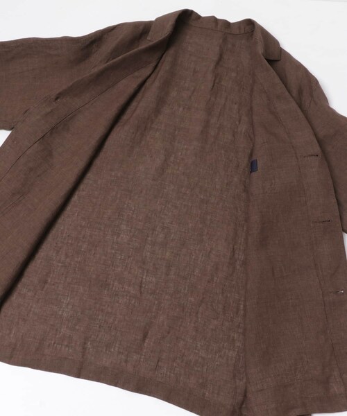 URBAN RESEARCH（アーバンリサーチ）の「YLEVE　LINEN POPLIN JACKET（テーラードジャケット・メンズ・011 SUMI/050 BROWN・3/4）」の8枚目の写真