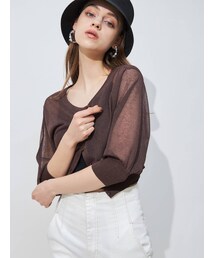 MERCURYDUO | 2WAYシアーコンパクトカーディガン(カーディガン/ボレロ)