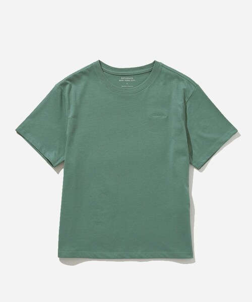 Saturdays NYC（サタデーズ ニューヨークシティ ）の「Script Standard SS Tee（Tシャツ/カットソー・レディース・グリーン/クリーム・L/M）」の7枚目の写真