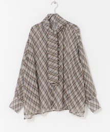 URBAN RESEARCH ROSSO WOMEN | チェックボウタイボリュームブラウス(シャツ/ブラウス)
