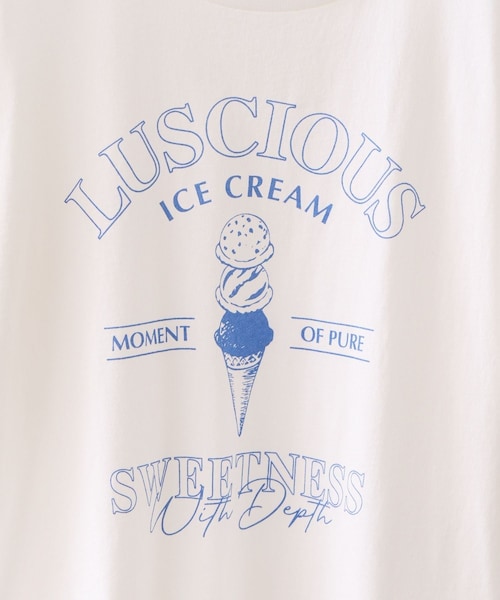 VIS(ビス)の「6/5(金)販売開始【サーティワン アイスクリーム×VIS】アソートプリントTシャツ(Tシャツ/カットソー・レディース・スミクロ/ホワイト系・F)」の11枚目の写真