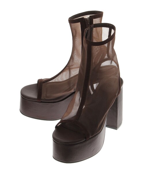 MURUA（ムルーア）の「メッシュシアーブーツサンダル（その他シューズ・レディース・ブラック/ブラウン・22.5/23.5/24.5）」の8枚目の写真