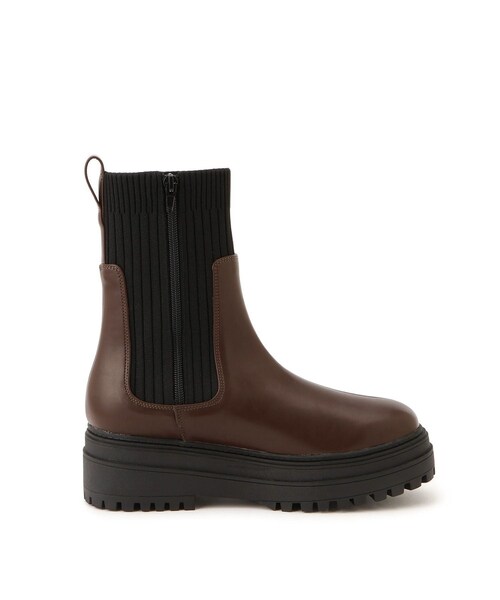 VIS(ビス)の「タンクソールサイドニットブーツ(ブーツ・レディース・ブラック/ブラウン・L/M/S)」の20枚目の写真