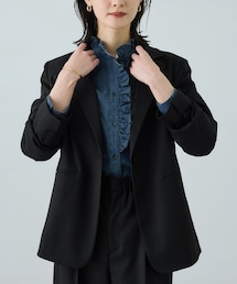 ROPE' | トリアセツイル シングルテーラードジャケット(デニムライク)/セットアップ対応(テーラードジャケット)