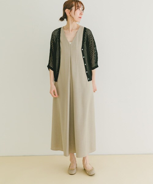 ITEMS URBANRESEARCH（アイテムズ アーバンリサーチ）の「メッシュニットカーディガン（カーディガン/ボレロ・レディース・BLK/GREGE/BRN・FREE）」の11枚目の写真