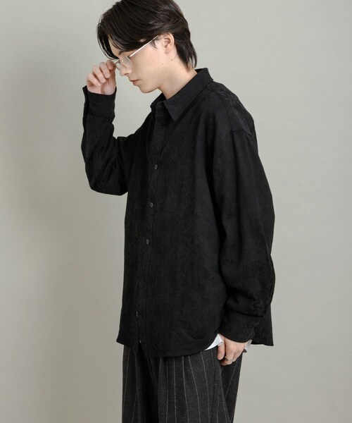 SENSE OF PLACE by URBAN RESEARCH（センスオブプレイスバイアーバンリサーチ）の「ボタニカルジャガードロングスリーブシャツ（シャツ/ブラウス・メンズ・IVORY/BLACK・M/L）」の19枚目の写真