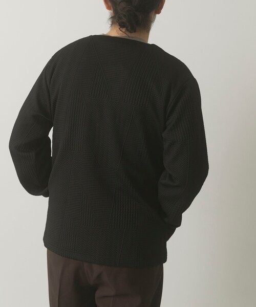 ITEMS URBANRESEARCH（アイテムズ アーバンリサーチ）の「ジオメジャカード カットソーカーディガン（カーディガン/ボレロ・メンズ・GRY/D.BLU/BLK・M/L）」の9枚目の写真