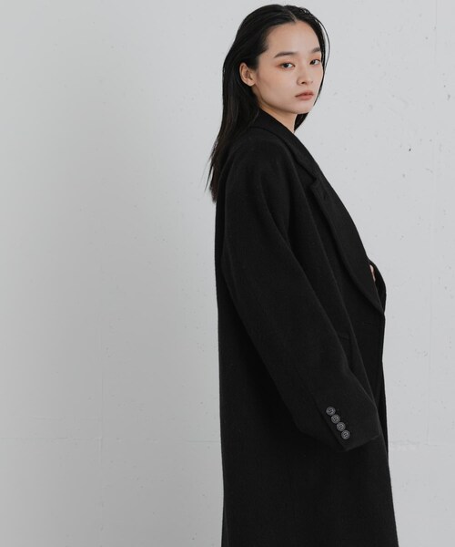 SENSE OF PLACE by URBAN RESEARCH(センスオブプレイスバイアーバンリサーチ)の「尾州ウールロングテーラードコート(チェスターコート・レディース・BLACK/GRAY/BROWN・S/M)」の8枚目の写真