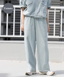 『別注』Wrangler×EKAL ライトデニムリラックスバギーパンツ
