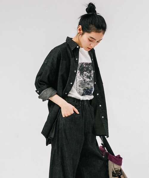 EKAL（エカル）の「フォトプリントショートスリーブTシャツ（Tシャツ/カットソー・レディース・ホワイト/ベージュ/グレー・One）」の9枚目の写真