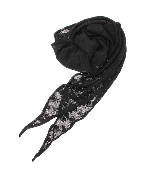 Ungrid（アングリッド）の「レーススカーフ（マフラー・レディース・オフホワイト/ブラック・F）」の6枚目の写真