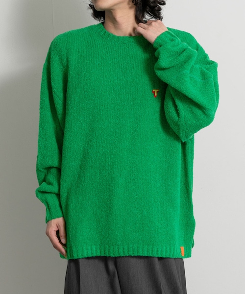 THE GOODLAND MARKET（ザグッドランドマーケット）の「TONY　Pier Ring Yarn Knit（ニット/セーター・メンズ・BLK/MOKA/GRN・M/XL）」の3枚目の写真