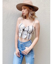 GYDA | 【SETUP着用可】リネンフロントリボン2WAYビスチェ(シャツ/ブラウス)