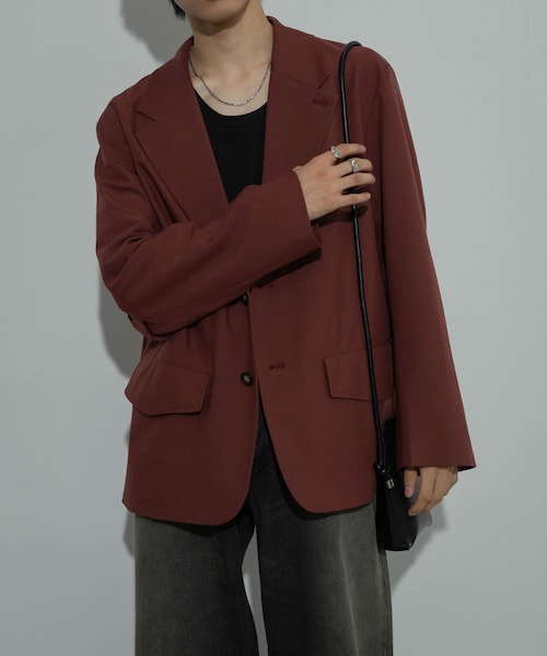 SENSE OF PLACE by URBAN RESEARCH(センスオブプレイスバイアーバンリサーチ)の「『セットアップ対応』シングルルーズジャケット(テーラードジャケット・メンズ・GRAY/BLACK/R.BROWN・M/L)」の3枚目の写真