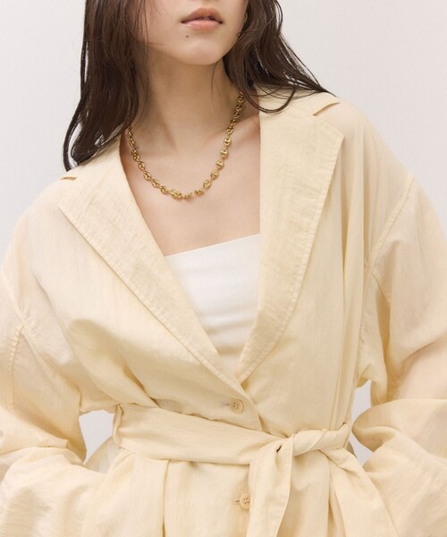 ADAM ET ROPE'（アダムエロペ）の「【一部WEB限定カラー】シャツジャケット（テーラードジャケット・レディース・ブラック/オフホワイト/ダークブラウン・36/38）」の16枚目の写真