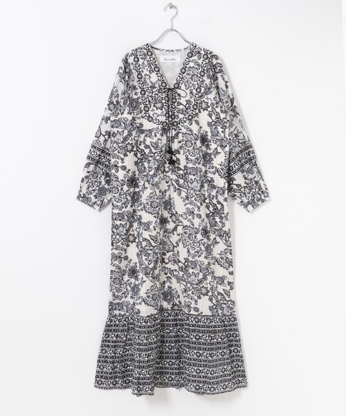 URBAN RESEARCH ROSSO（アーバンリサーチロッソ）の「sara mallika　PAISLEY FLOWER PRINT DRESS（ワンピース・レディース・BLACK/GREEN・S/M）」の6枚目の写真