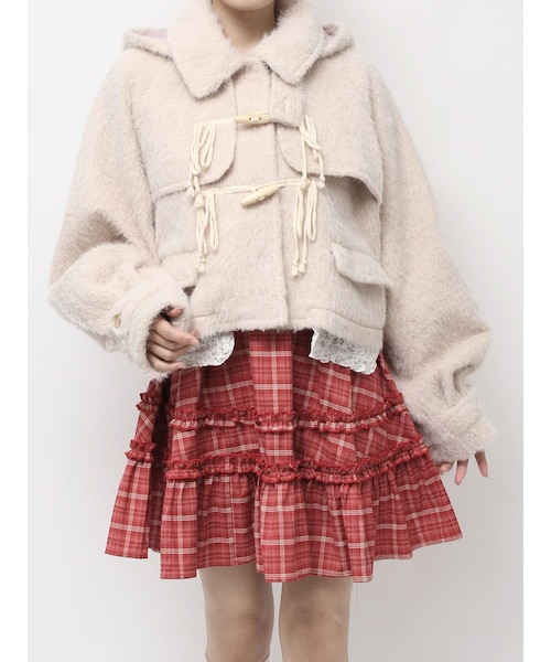 merry jenny メリージェニー/フリルカラーフェイクファージャケット merry jenny（メリージェニー）の「フリルカラーフェイクファー