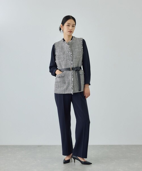 ROPE'(ロペ)の「ミックスツイードジレベスト/26SS(ベスト・レディース・ブラック系/オフホワイト/ネイビー・F)」の21枚目の写真