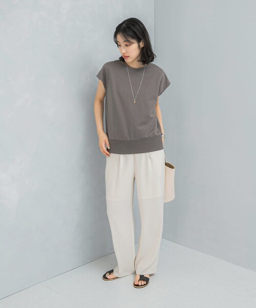 URBAN RESEARCH ROSSO（アーバンリサーチロッソ）の「フレンチスリーブライトスエット（スウェット・レディース・OFF WHITE/CHARCOAL・FREE）」の18枚目の写真
