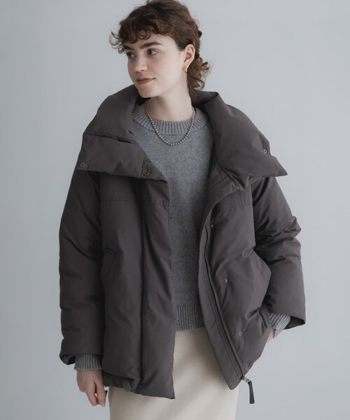 URBAN RESEARCH Sonny Label（アーバンリサーチサニーレーベル）の「撥水ビッグカラーダウンコート（その他アウター・レディース・ブラック/チャコール/ブラウン・Free）」の16枚目の写真