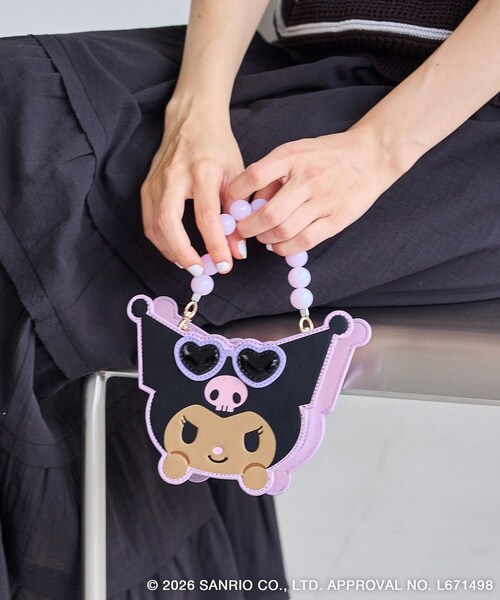 ROPE' PICNIC(ロペピクニック)の「【サンリオキャラクターズ×ROPE' PICNIC】日焼けデザイン フェイスモチーフショルダーバッグ(ショルダーバッグ・レディース・ホワイト系/ラベンダー/ピンク系/ブルー系/イエロー系・F)」の12枚目の写真