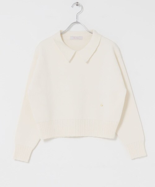 URBAN RESEARCH ROSSO（アーバンリサーチロッソ）の「F by ROSSO　コットンカシミヤ衿パールニット（ニット/セーター・レディース・OFF WHITE/GRAY/NAVY・Free）」の11枚目の写真