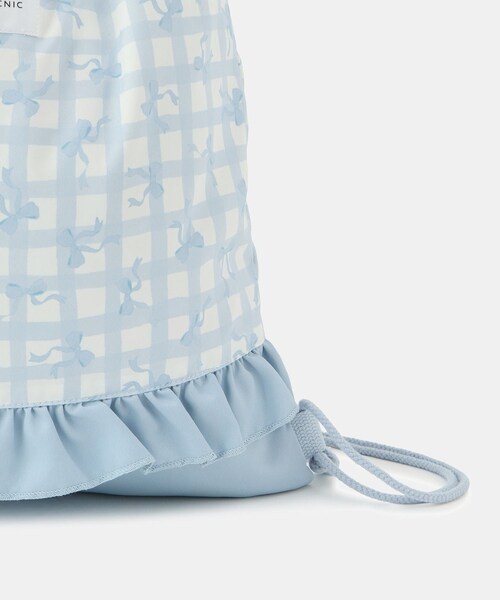 ROPE' PICNIC(ロペピクニック)の「【KIDS/キッズ】チェック×リボン柄ナップザック(バックパック/リュック・キッズ・サックス/ラベンダー系・F)」の17枚目の写真