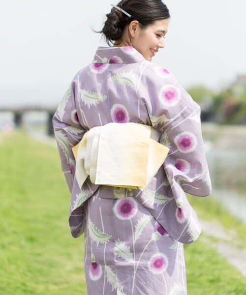 URBAN RESEARCH ROSSO（アーバンリサーチロッソ）の「浴衣 たんぽぽ（着物・メンズ・紫・FREE）」の4枚目の写真