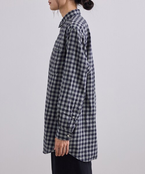 ADAM ET ROPE'(アダムエロペ)の「【INDIVIDUALIZED SHIRTS for SALON】別注フランネルチェックシャツ / グレー(シャツ/ブラウス・レディース・グレー・F)」の10枚目の写真
