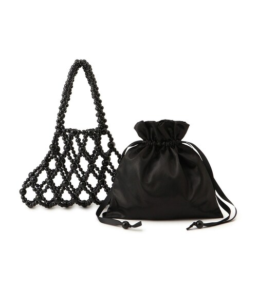 ROPE' PICNIC（ロペピクニック）の「ポーチ付きビーズハンドバッグ（ハンドバッグ・レディース・ブラック/オフホワイト・F）」の16枚目の写真