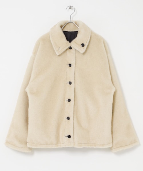 THE GOODLAND MARKET（ザグッドランドマーケット）の「&her　Reversible Fur Blouson（テーラードジャケット・レディース・BLACK/BROWN・Free）」の11枚目の写真