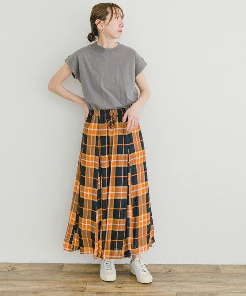 ITEMS URBANRESEARCH（アイテムズ アーバンリサーチ）の「ピグメントフレンチTシャツ（Tシャツ/カットソー・レディース・CML/GRY/BLK・FREE）」の19枚目の写真